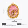 Acessórios de Joias em Aço Inoxidável, Pingentes de Pérolas Sintéticas, Pingentes com Gotejamento de Óleo, Colares de Moda Personalizados DIY, Brincos, Acessórios de Joias