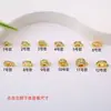 Broche de Semilla de Melón con Zirconia Microincrustada Color Oro 18K Conserva el Color con Conector para Colgante para Collar Pulsera DIY Colgante Accesorio de Broche Universal