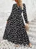 Amazon Tk Europeo y Americano Aliexpress Ropa de Mujer Transfronteriza Primavera y Otoño 2025 Nuevo Vestido de Manga Larga de Moda Francesa para Mujer