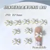 Gatinho com Cauda Enrolada e Diamantes Brilhantes Acessórios de Liga para Nail Art Estilo Ins Laço de Fita Laço de Pérola Decorações para Unhas