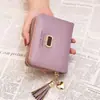Carteira Pequena Feminina 2025 Nova Porta-Moedas Estudante Fofa Feminina Duas em Um Porta-Cartões Feminina Uma em Uma Bolsa Bolsa de Armazenamento