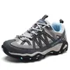 Zapatos de Exterior de Cuero Genuino para Hombre para Otoño e Invierno, Zapatos de Senderismo para Pareja Transpirables de Malla Antideslizantes, Zapatos de Senderismo de Corte Bajo al Por Mayor