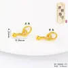 Joias da Dinastia Tang Ouro DIY Caractere da Sorte Vazado Lingote Aumentador de Riqueza Contas Espaçadoras Contas de Transferência Conjunto de Pulseira