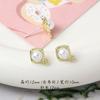 Estilo Coreano Nuevos Pendientes de Perla Blanca Versátiles Pendientes de Diamante de Aleación Accesorios de Joyería Hechos a Mano diy Colgante para Cinturón de Mujer