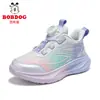 Zapatos Infantiles Bobodou Zapatos Deportivos para Niñas 2026 Nuevo Estilo Primavera/Otoño Superficie de Malla Botón Giratorio Zapatos para Niños Medianos y Grandes