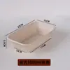 Caja de Almuerzo Desechable Biodegradable de Pulpa Ligera para Ensalada para Llevar Caja de Paja Pulpa de Caña de Azúcar Rectangular Americana para Almuerzo