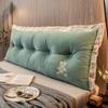 Cojín de respaldo suave tipo tatami para cama, anticolisión, largo, extraíble y lavable, para dormitorio, con protección para la cintura y respaldo grande.
