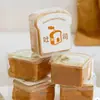 Caixa para Pão de Forma Fatiado Espesso Caixa para Refeição de Café da Manhã Caixa de Embalagem Descartável Transparente para Assados