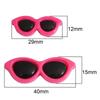 10 Accesorios Redondos de Acrílico para Gafas Preparación de Juguetes de Peluche Hechos a Mano Muñeca Decoraciones Faciales Material