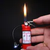 Diseño único, personalizado y creativo, encendedor divertido de extintor de incendios, linterna multifuncional, llama abierta, recargable, divertido
