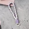 Lanyard para teléfono móvil a juego de color, cordón corto tejido creativo para funda de teléfono, llavero, cordón extraíble anti-pérdida 23CM
