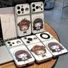 Versão Q Desenho Animado Menina Bolinhas Inferior Aplicável Mudança Instantânea Capa para Celular iPhone 18 Capa Protetora Apple 17 Pro Max