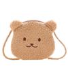 2021 Nova lã de cordeiro Bolsa Moeda Infantil Bonito Menina Shopping Crossbody Bolsa Feminina Western Style Shoulder Bag