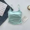 Estilo Lujuria Pura Diseño Dulce y Picante Camisola Plisada para Mujer con Almohadillas para el Busto, Ropa Interior y Exterior de Una Copa Hermoso Top de Espalda para Mujer