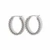 Pendientes de acero de titanio estilo Ins, pendientes de torsión elegantes, pendientes de círculo en forma de C, pendientes de acero inoxidable color oro de 18k, pendientes