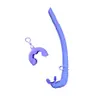 Nuevo Tubo de Respiración para Buceo Libre Transfronterizo, Tipo Húmedo Plegable, Boquilla Curva de Silicona, Suave y Cómodo, Snorkel Completamente de Silicona
