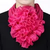Novo Lenço de Pescoço Floral Versátil Moda Estilo Coreano Tendência Gola Falsa Aquecedor de Pescoço Versátil Suéter Floral Feminino