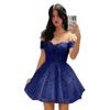 Vestido de Noite Transfronteiriço Ombro a Ombro 2026 Verão Novo Vestido de Cocktail de Renda Luxo Leve Nicho Vestido de Banquete de Alta Qualidade