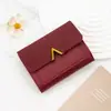 Nueva Cartera Simple de Estilo Coreano para Mujer Cartera Corta de Gran Capacidad para Mujer Bolso Pequeño para Tarjetas de Estudiante Monedero