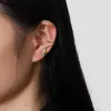 Design personalizado Clipes de osso da orelha em formato de cobra Sem furo para orelha Clipe de orelha com textura de gás Brincos de estilo frio simples