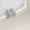 Pendientes de Nudo de Corazón con Perlas Estilo Dulce y Fresco Diseño de Nicho Trabajo con Nudo de Agua Alcalina Joyería de Oreja Versátil Elegante