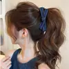 Presilha de banana com laço marrom para mulheres, clipe mágico para rabo de cavalo alto que não cai, tamanho grande para cabelos grossos, grampo de cabelo de alta qualidade