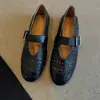 Zapatos planos de verano para mujer Chuyuji estilo francés, calados, tipo bailarinas poco profundas, zapatos Mary Jane transpirables