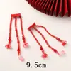 Ambiente festivo de vacaciones año nuevo borla roja cuentas de arroz pegatinas de tela flor para zapatos accesorios para el cabello clip de borde parche para zapatos bolsa ropa