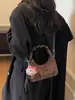Moda Casual Transfronteriza Versátil Bolso de Cuadros Bolso Cruzado para Mujer Cadena Simple Bolso de Mano Tipo Dumpling Bolso de Hombro Cruzado