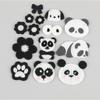 Parche Bordado de Tela Estilo Chino Panda Blanco y Negro Insignia Material para Pasador de Pelo Infantil Decoración para Funda de Teléfono Zapato Sombrero Accesorios