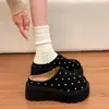 Sapatos Birkenstock de sola grossa para mulheres, vestuário outdoor, novidade outono e inverno 2026, chinelos de algodão com forro de veludo e pele, sola plataforma, bico fechado, meio chinelos, mais vendidos