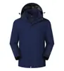 Chaqueta tres en uno con logo personalizado impresa para otoño e invierno, ropa de trabajo corporativa, chaqueta exterior para grupo, abrigo de trabajo al por mayor