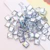 Contas de cristal de vidro Pujiang 8mm furo lateral chapeamento plano cor DIY brincos artesanais pingente contas soltas acessórios atacado