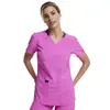 Camisa de uniforme dental de laboratorio, elástica transpirable de manga corta, top para salón de belleza, venta al por mayor transfronteriza, personalización en lotes pequeños