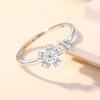 Anel de flor de cerejeira 925 prata moda completo diamante pequeno fresco japonês e coreano design nicho anel de flor atacado