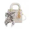 Bolsa de mão plissada de alta qualidade transfronteiriça no estilo Lady Dior, nova moda 2026 elegante bolsa de ombro, bolsa quadrada pequena transversal