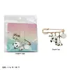 Broche de Panda Lindo Estilo Chino, Pin Moderno de Tres Agujeros, Accesorio para Bolso, Insignia, Insignia de Pecho, Venta al por Mayor