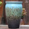 Maceta Recta para Suculentas con Diseño Creativo de Cerámica Rústica, Transpirable y de Estilo Sencillo
