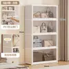 Gabinete de Almacenamiento Transparente Multicapa para el Hogar, de Pie para Dormitorio, Estante de Almacenamiento Simple a Prueba de Polvo, Gabinete de Almacenamiento para Bolsas de Juguetes