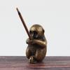 Porta-incenso animal de cobre antigo Inserção de incenso de doze zodíacos para uso doméstico interno Linha de cerimônia de chá Mini enfeites de incenso