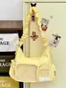 Bolsa de Ombro Única com Alça de Ombro Plissada com Babados Estilo Japonês, Duas Dimensões, Feminina, para Estudantes, Bolsa de Braço para Passeio de Verão