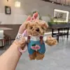 Urso de Pelúcia Fofo Ursinho Fofo Brinquedo Macacão Boneca Animal de Pelúcia Urso Boneca de Pano Bolsa Decoração