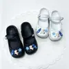 Zuecos Mary Jane para Niños 2026 Nuevo Estilo de Verano para Niñas Gato Kt Estampado de Leopardo Zapatillas de Punta Cerrada Sandalias de Playa para Exteriores