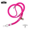 Cordón Original para Teléfono Móvil 6mm Fuerte para Colgar en el Cuello Cruzado Ajustable Exterior Antiperdida Exquisita Cuerda Trenzada de Muñeca Plata