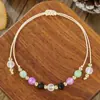 Pulsera de Cristal y Perla para Mejor Amiga Estilo Bohemio Cuentas de Arroz Arcoíris Cruz de Cuentas Pulsera de Amor Amistad