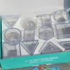 ZUIXUAN7819 traje transparente de demonstração geométrica 9 figuras geométricas tridimensionais grandes ferramenta de aprendizado destacável modelo de geometria