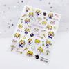 Pegatinas de uñas finas resistentes con relieve de camuflaje, lindas estrellas de dibujos animados, muñeca SP, giicawa mikko