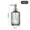 Producto Tipo Presión Desinfectante de Manos Botella de Jabón Gel de Ducha Reenvasado Botella de Vidrio Patrón Vertical Transparente Gran Capacidad