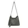 Bolsa Elegante de Bolinhas Pretas e Brancas, Bolsa Tote de Ombro Grande Capacidade para o Dia a Dia, Bolsa de Mão e Bolsa Transversal de Tecido de Nylon Leve