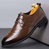 Zapatos de Hombre Transfronterizos 2026 Estilo Nuevo Lujo Ligero Moda Versátil Elegante Estilo Británico Formal Zapatos de Cuero Casual de Negocios Zapatos de Boda